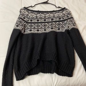 Black and white American eagle holiday top